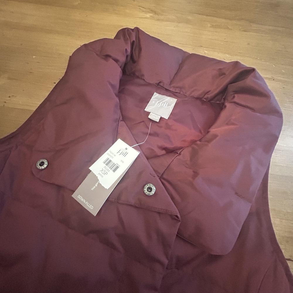 J‎ Jill Vest Womens XS Petite Down Puffer Sleeveless Jacket Coat